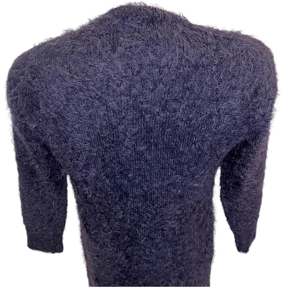 Zara Knitwear Fancy Collection Open Front Extra Soft Eyelash Black Cardigan - Picture 12 of 14